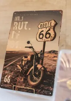 Route 66 ブリキ看板 インテリアプレートのサムネイル