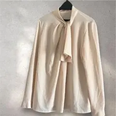 【試着のみ】ANAYI 上品とろみブラウス（薄ピンク・38）のサムネイル