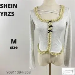 美品 SHEIN YRZS シーイン トップス カットソー フリル付き M