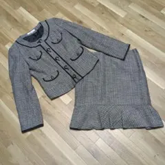 ピンキーアンドダイアン ノーカラージャケット スカートスーツセット ツイード