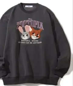 【Disney/ディズニー】裏起毛 スウェット トレーナー　ズートピア