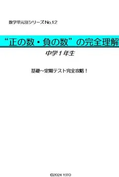 ※数学オリジナル単元別シリーズPart12　『“正の数・負の数”の完全理解』中１