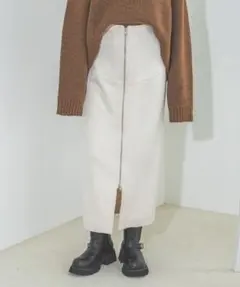 JEANASIS ヌバックライクZIPナロースカート