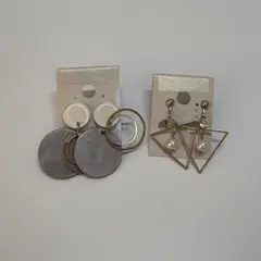 イヤリング 丸 三角 セット まとめ売り ゴールド