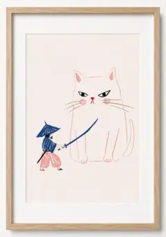 ＜侍と猫＞ 現代アート