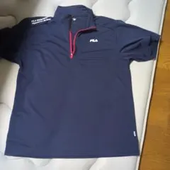 FILA ハーフジップシャツ ネイビー×レッド 2XLのサムネイル