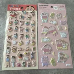 クレヨンしんちゃん ぷっくりステッカー ふわふわシール