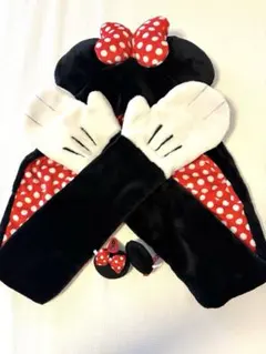 ミニー マフラーキャップ&ヘアピン