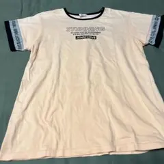 ジェニーラブ袖にポイント薄オレンジ系Tシャツ150センチ