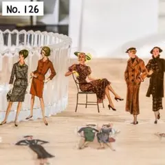【126】( ヴィンテージ・キャラクター) シール コラージュ 素材 6種
