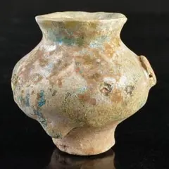 ペルシャ　小壺　アンティーク　ペルシャブルー　土器　骨董品　古壺　青釉 ペルシャ 小壺 アンティーク ペルシャブルー 土器 骨董品 古壺 青釉