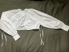 Heather ヘザー ショート丈 裾リボン ボレロ ブラウス シャツ