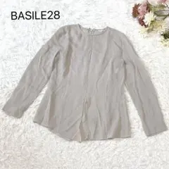 s3335【バレージ28】長袖 ブラウス ファスナー シンプル 上品 38のサムネイル