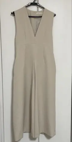 nano universe ノースリーブロングワンピース ベージュ
