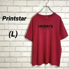 Printstar プリントスター　赤Tシャツ　コットン　FRIDAYS 夏服