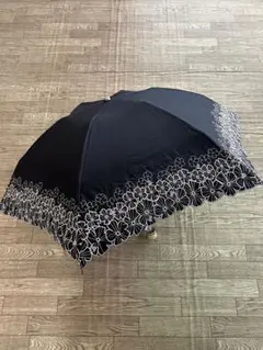 LANVIN COLLECTION 折りたたみ日傘 花柄刺繍 ブラック ランバンのサムネイル