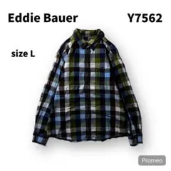 【即購入OK】Eddie Bauer 長袖シャツ　サイズL マルチカラー