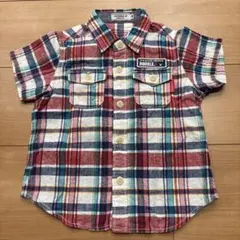 ダブルビー　半袖チェックシャツ 90cm