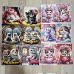 パネル生地　猫①