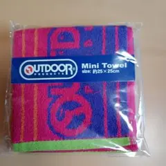 OUTDOOR PRODUCTSミニタオル25×25cm ダークピンク　ハンカチのサムネイル