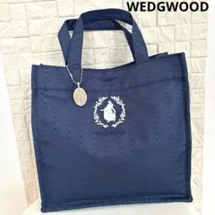 WEDGWOOD ネイビー トートバッグ 未使用 チャーム付