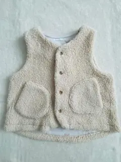 美品ユニクロ　フリースベビーベスト 色90