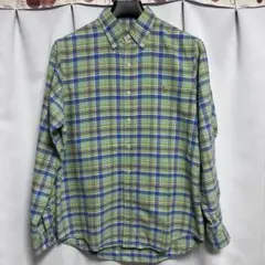 90s ラルフローレン Ralph Lauren 長袖 チェックシャツ　メンズM