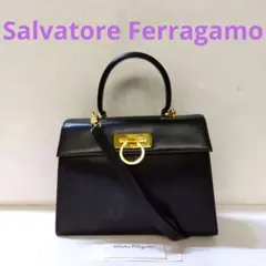 KM048 サルヴァトーレフェラガモ 極美品 ガンチーニ ハンドバッグ