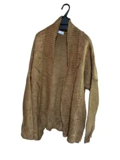 【美品】SLY リブ編みブラウンカーディガン