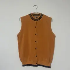 美品 adidas ノースリーブ ベスト オレンジ 古着 レディースXL