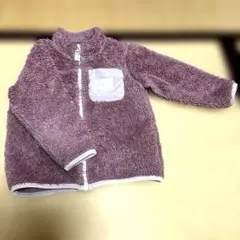 サーモンピンク 100cm アウター パーカー フリース ジャケット