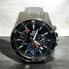 【稼働品】CASIO　EDIFICE　EFRー552Dクロノグラフメンズ腕時計黒のサムネイル
