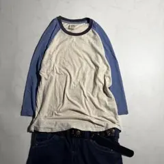 OLD UNIQLO raglan 3/4 sleeve tee c-boy