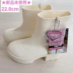 【新品】ローズファンファン 厚底 ブーツ 22cm ららちゃんコラボ 白 ギャルのサムネイル