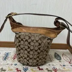 ✨COACH コーチ ソーホー シグネチャー 2WAYショルダーバッグ バケツ型