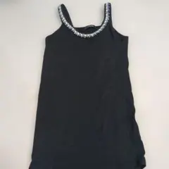 JEANASIS ビーズ タンクトップ 黒