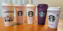 STARBUCKSリユーザブルカップ限定５セット