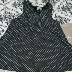 組曲ワンピース 80～90  黒ドット柄