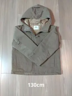 ユニクロ　ウォームパデットパーカー　ブラウン　130cm　男女兼用　冬