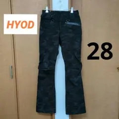 HYODヒョウドウ D3Oスマートレザー黒パンツ31ウォッシャブルジーンズ