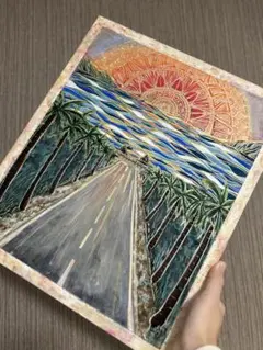 イルカの夜】アクリル画 F3 風景画 絵画 - メルカリ