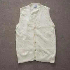 80's J.PRESS コットンケーブルニットベスト ジェイプレス