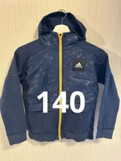 adidas フルジッパー フード付きジャケット 140