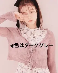 スナイデル　snidel シアーボレロカーディガン　DGRY