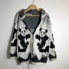 90‘s vintage レトロ パーカー ホワイト ブラック ユニセックスのサムネイル