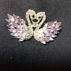 白鳥　デザイン　ブローチ　鳥　スワン　シルバー