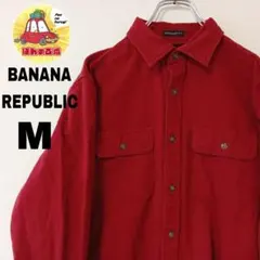 USA古着 BANANAREPUBLIC ネルシャツ　M レッド