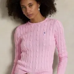 POLO RALPH LAUREN ケーブルニット コットンクルーネックセーター