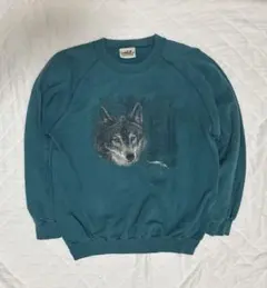 【スウェット・トレーナー】グリーン アニマル スウェット