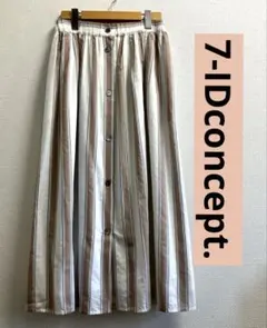 《美品》7-IDconcept. フランドル　スカート　綿素材　38サイズのサムネイル